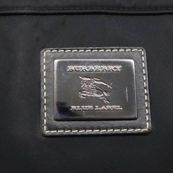 BURBERRY Blue Label Tote Bag Nylon Black Silver Auth 103026 - Picture 14 of 16